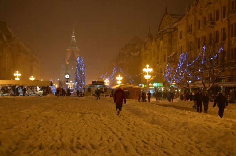 Timișoara, încă șifonată după prima zăpadă …